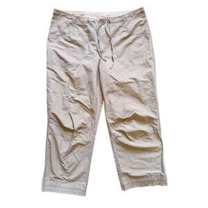 Columbia Womens Utility Hiking Capri Pants 14 Beige Lightweight Outdoor Gorpcore